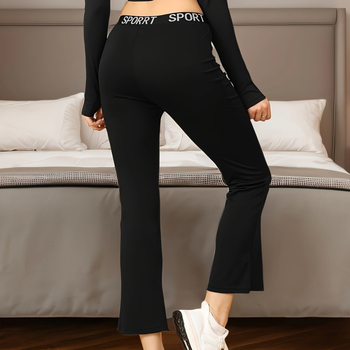 Σετ δύο τεμαχίων Ice Silk/Viscose, αστικός εκτυπωμένος σχεδιασμός, λεπτό ύφασμα, τοπ με μανίκια 3/4, cropped φαρδιά παντελόνια