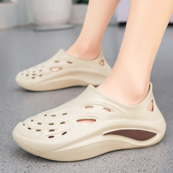 Férfi EVA szandálok, lélegzők, slip-on záródás, kerek orr, vastag EVA talp, nyár, sarka 1–3 cm