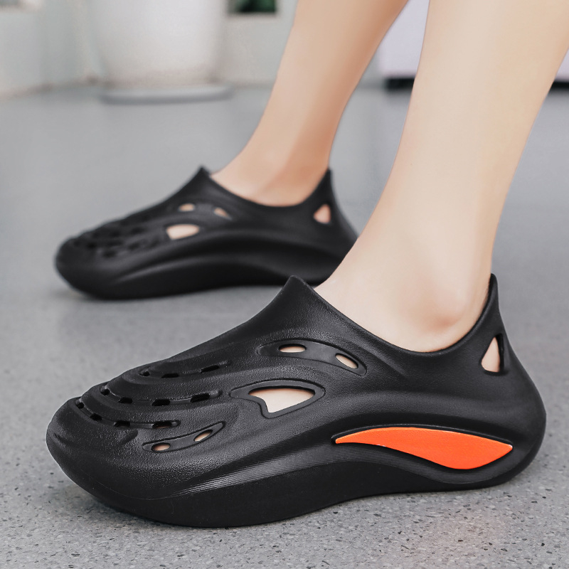 Férfi EVA szandálok, lélegzők, slip-on záródás, kerek orr, vastag EVA talp, nyár, sarka 1–3 cm