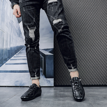 Мъжки лоуфърс Slip-On – PU горна част, пластмасова подметка, EVA стелка, еластична лента, летни обувки