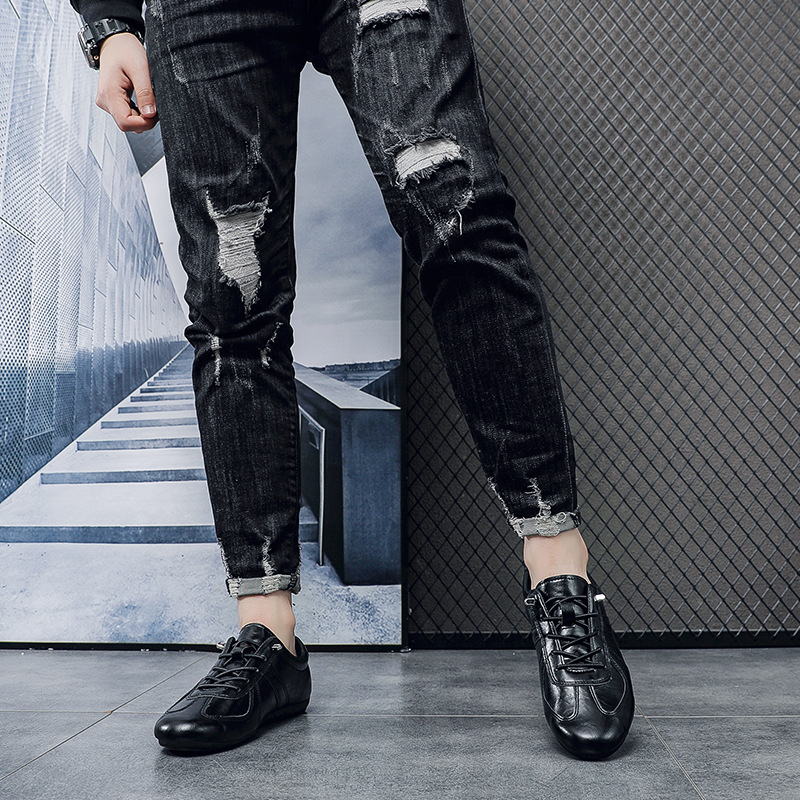 Мъжки лоуфърс Slip-On – PU горна част, пластмасова подметка, EVA стелка, еластична лента, летни обувки