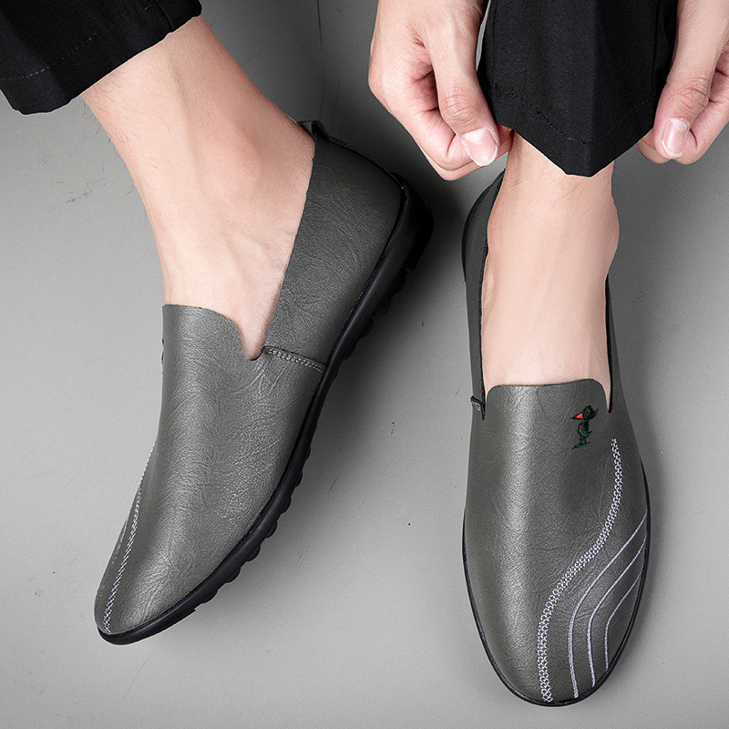 PLOVER Férfi Elegáns Bőr Cipő — Légáteresztő, Csúszásmentes, Magas felső rész, Gumitalp, Másodlagos réteg marhabőrből