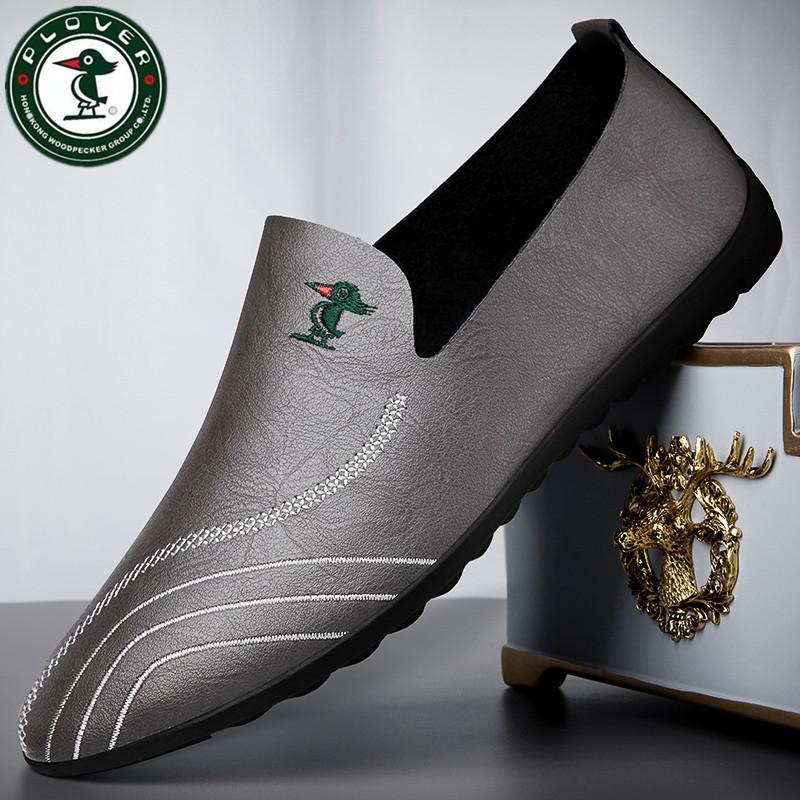 PLOVER Férfi Elegáns Bőr Cipő — Légáteresztő, Csúszásmentes, Magas felső rész, Gumitalp, Másodlagos réteg marhabőrből