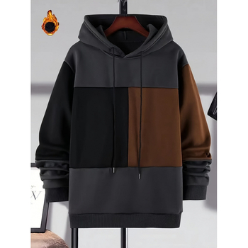 Vīriešu džemper-kardigans, ar pūkainu oderi, modal-ramie maisījums, ramie 51–70%, bez kapuces, virs 400 g, visām sezonām