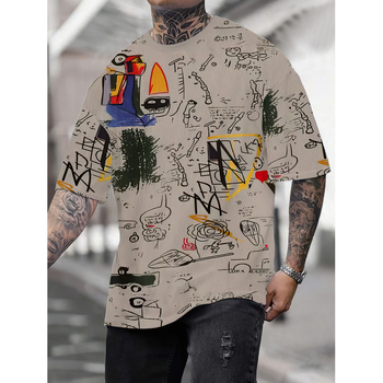 Tricou 100% poliester, imprimeu, croi slim, guler rotund, mâneci scurte