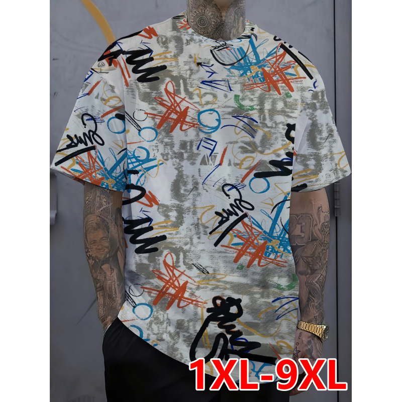 Tricou 100% poliester, imprimeu, croi slim, guler rotund, mâneci scurte