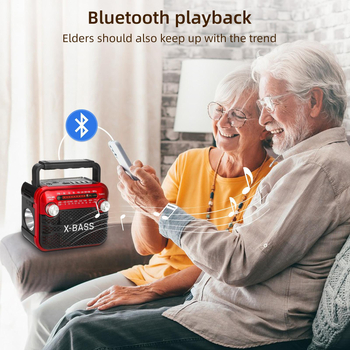 125BT Višenamjerno radio s Bluetoothom i svjetiljkom, reprodukcija preko USB/TF kartice, SNR ≥85 dB