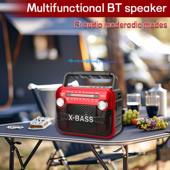 125BT Višenamjerno radio s Bluetoothom i svjetiljkom, reprodukcija preko USB/TF kartice, SNR ≥85 dB