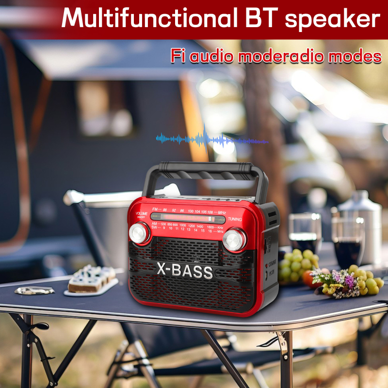 125BT Višenamjerno radio s Bluetoothom i svjetiljkom, reprodukcija preko USB/TF kartice, SNR ≥85 dB