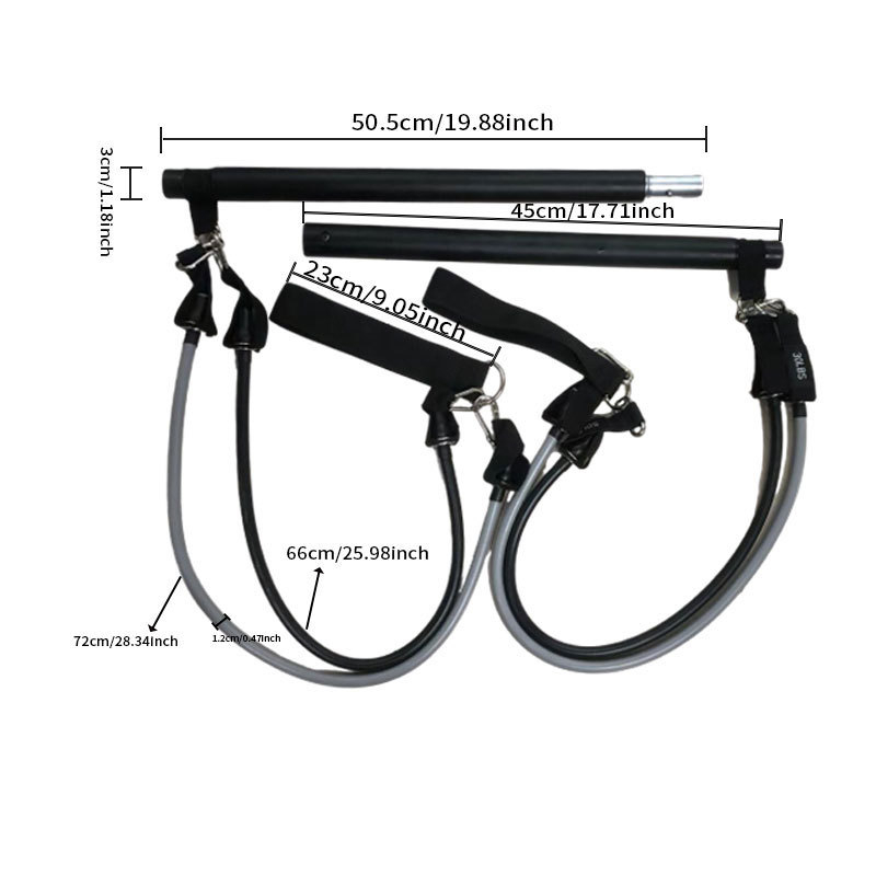 Pilates fitness štap od TPE materijala – napet štap i užad, višenamjenski set za istezanje