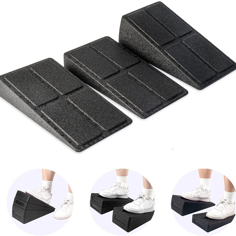 Trostruki set za jogu: nagnuta daska za istezanje listova i podloga za stopala