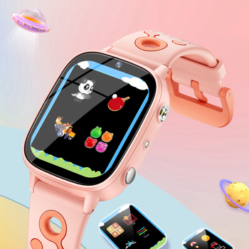 Παιδικό έξυπνο ρολόι με κάμερα, αναπαραγωγή βίντεο και μουσικής, ιστορίες και παιχνίδια, φακό, εκμάθηση λεξιλόγιου και ξυπνητήρι; λουράκι σιλικόνης, οθόνη IPS, ανθεκτικό στο νερό, μαγνητική φόρτιση, συμβατό με iOS.