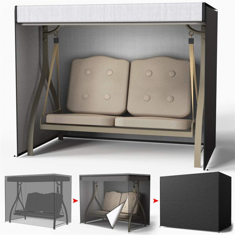 Acoperire pentru balansoar exterior – protecție împotriva prafului și a razelor de soare, țesătură Oxford 420D, acoperire pentru balansoar dublu/rotang, procesare personalizabilă