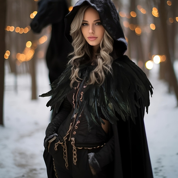 Unisex baršunasti ogrtač s kapuljačom, Bodhi materijal, dugačak (DIY dodaci, Bodhi materijal, Drugo obrađivanje, Proljeće 2025)