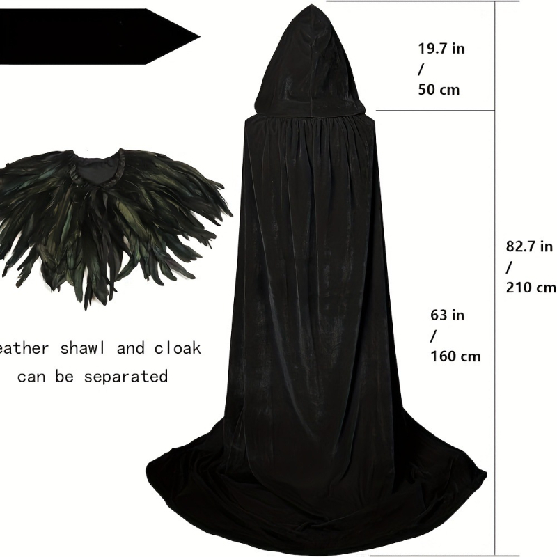 Unisex baršunasti ogrtač s kapuljačom, Bodhi materijal, dugačak (DIY dodaci, Bodhi materijal, Drugo obrađivanje, Proljeće 2025)