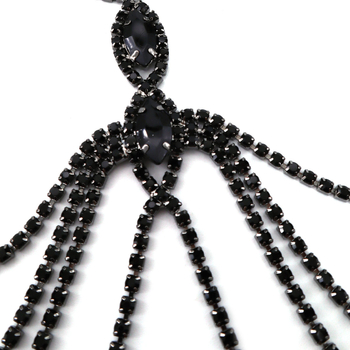 Matu lente ar vara kristāliem, elektroplēšana, Preces numurs 13501, Raksts: Eight Eyes, Tumšs stils