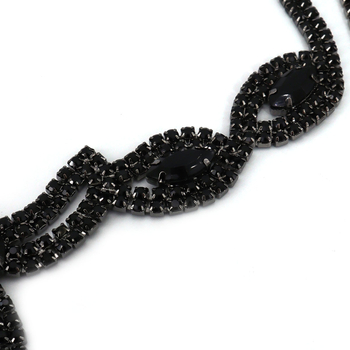 Matu lente ar vara kristāliem, elektroplēšana, Preces numurs 13501, Raksts: Eight Eyes, Tumšs stils