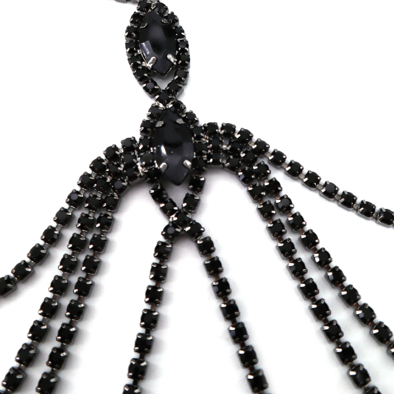 Matu lente ar vara kristāliem, elektroplēšana, Preces numurs 13501, Raksts: Eight Eyes, Tumšs stils