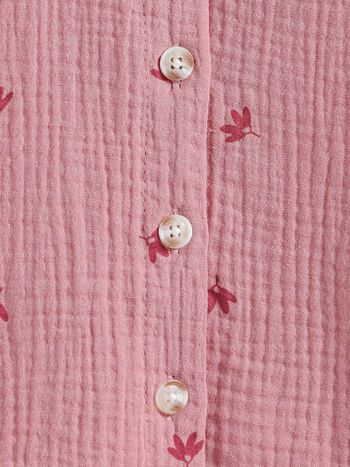 Μπλούζα κορίτσια με μακριά μανίκια, φλοράλ εκτύπωση, στυλ σχολείου, 100% βαμβάκι, μαλακή υφή