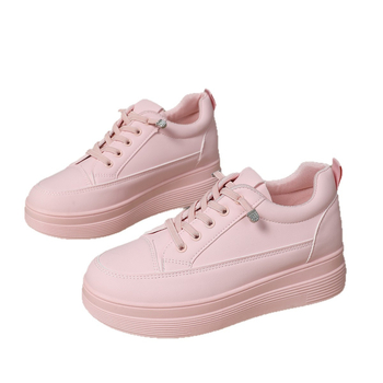 Sieviešu ikdienas tenisa kurpes ar PU augšdaļu, gumijas zole, slip-on, apaļa purns