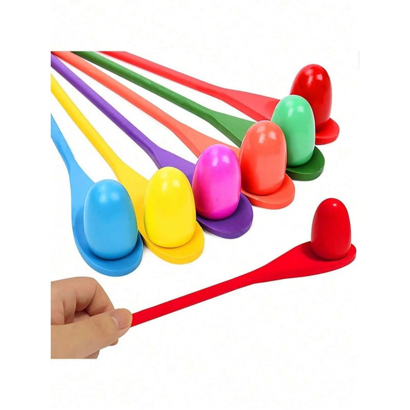 Τέσσερα τεμάχια ξύλινο σετ αγώνα με κουτάλια για αυγά – διαγωνισμός ισορροπίας αυγού, μοντέλο sh51425424