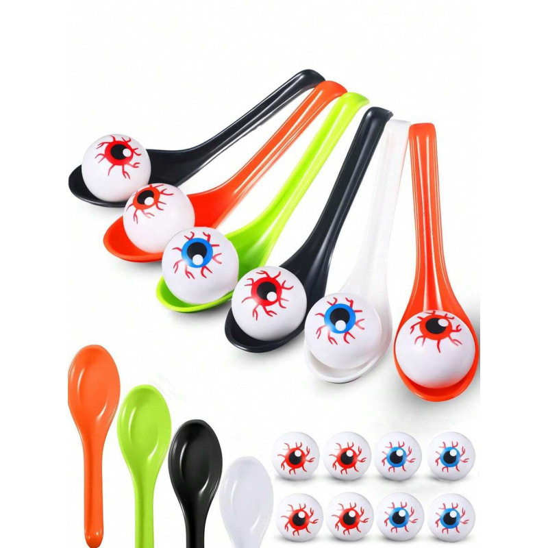 Τέσσερα τεμάχια ξύλινο σετ αγώνα με κουτάλια για αυγά – διαγωνισμός ισορροπίας αυγού, μοντέλο sh51425424