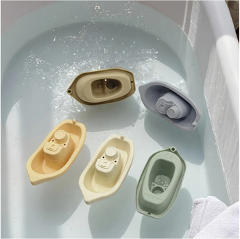 Παιχνίδι μπάνιου και παραλίας για μωρά: Πλοίο για στοίβαξη, πλαστικό, για ηλικίες 0–2 ετών, διχτυωτή τσάντα, μοντέλο 617-58