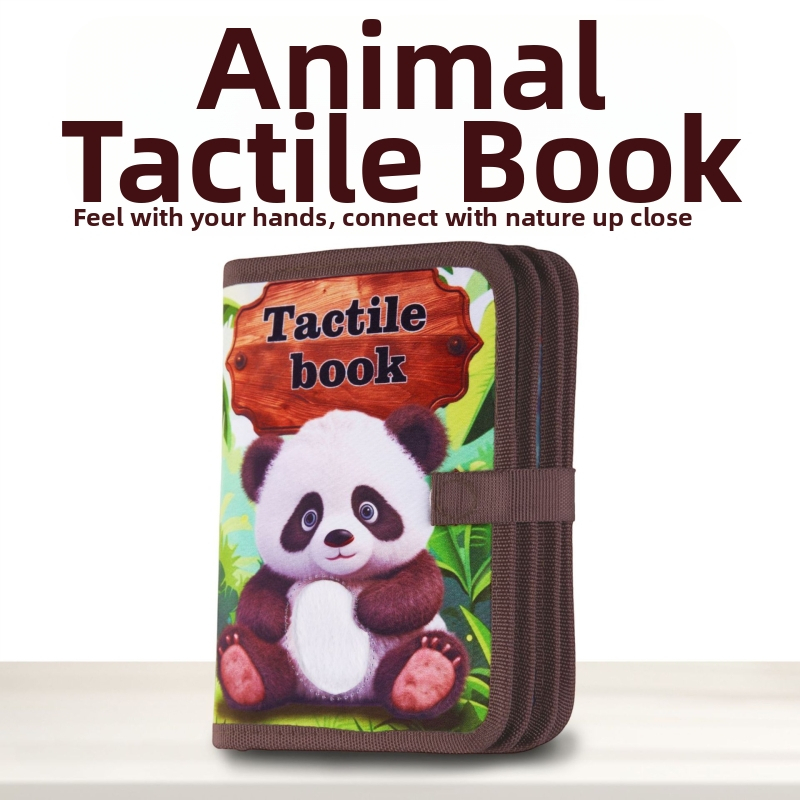 Образователна текстилна книга за бебета със животински допири, устойчива на разкъсване, за възраст 0–3 години, подпомага ранното когнитивно и сетивно развитие