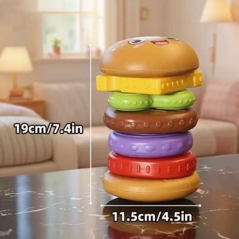 Παιχνίδι περιστρεφόμενου πύργου για βρέφη – πλαστικό εκπαιδευτικό παζλ για 0–2 ετών (KB828A)