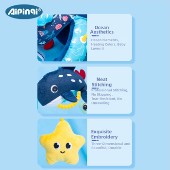 Aipinqi χνουδωτό χταπόδι: κρεμάστρα καροτσιού και παιχνίδι τράβηγματος – 25765A, συσκευασία σε σακούλα