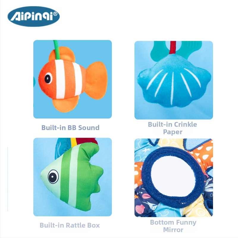 Aipinqi плюшено октоподче: закачалник за количка и издърпваща играчка – 25765A, опаковка: торба