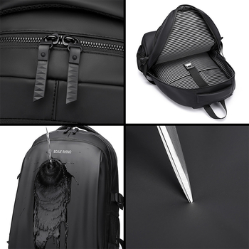 Ανδρικό σακίδιο πλάτης για επαγγελματικά ταξίδια: αδιάβροχο, θήκη για 12 ιντσών φορητό, χωρητικότητα 20–35 L, ιμάντες με αερόσακους, αστικός μινιμαλιστικός σχεδιασμός