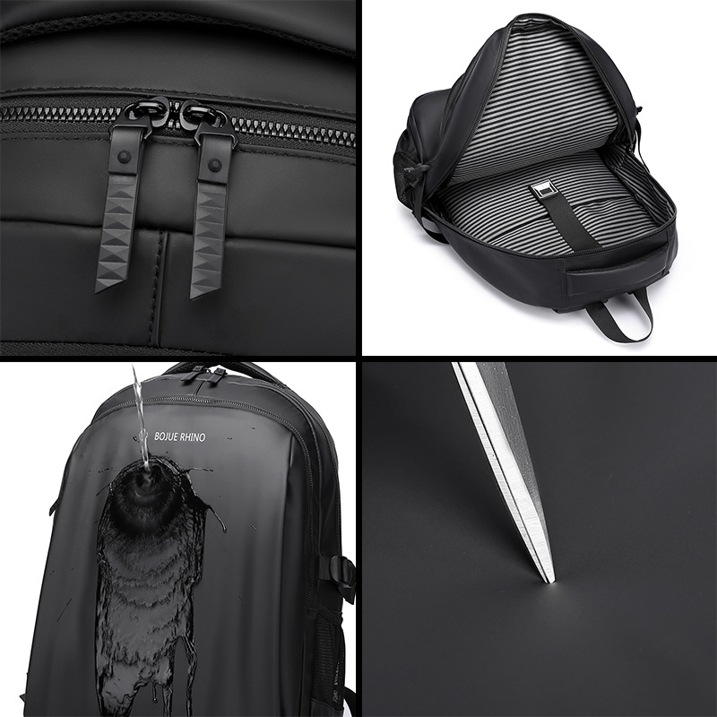 Muški ruksak: vodootporna torba za laptop za poslovna putovanja, kompatibilan s 12-inčnim laptopom, kapacitet 20–35 L, remeni s zračnim jastučićima, urbano minimalistički stil