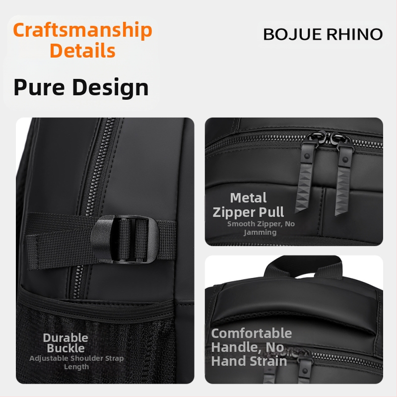 Muški ruksak: vodootporna torba za laptop za poslovna putovanja, kompatibilan s 12-inčnim laptopom, kapacitet 20–35 L, remeni s zračnim jastučićima, urbano minimalistički stil