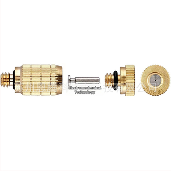 Mlaznica za atomiziranje s dvostupanjskim dizajnom, mesinga, navoj 10-24 UNC, visok tlak (vanjski vrtni sustav za atomiziranje)