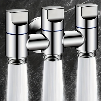 Egy bemenet, három kimenetű csaptelep — multifunkcionális, rozsdamentes acélból, mosógéphez és mop mosdóhoz