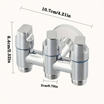 Egy bemenet, három kimenetű csaptelep — multifunkcionális, rozsdamentes acélból, mosógéphez és mop mosdóhoz