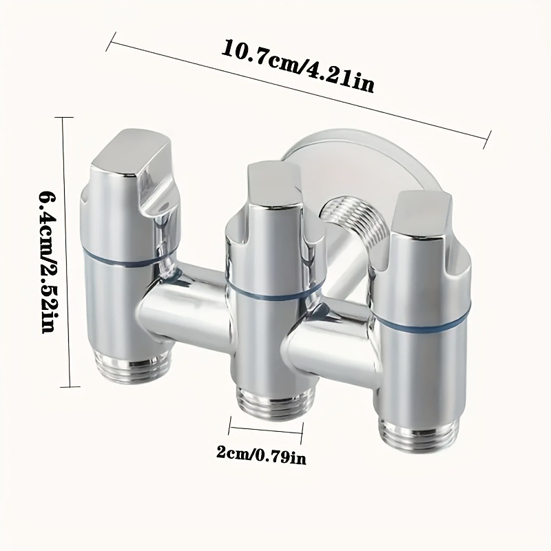Egy bemenet, három kimenetű csaptelep — multifunkcionális, rozsdamentes acélból, mosógéphez és mop mosdóhoz