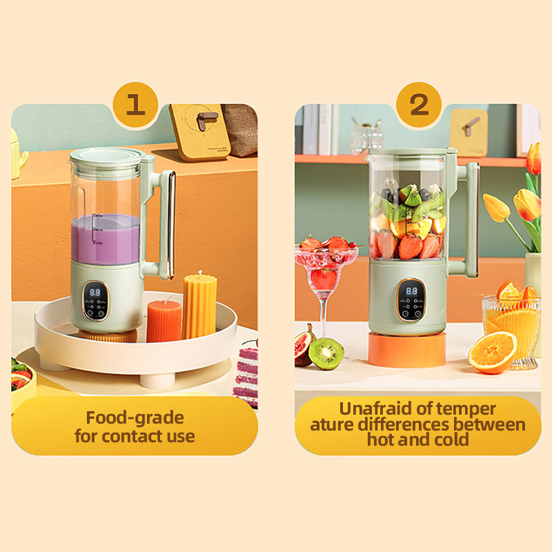 Stroj za sojino mlijeko s mljevenjem bez sita, grijanje donje ploče, kapacitet 1-2 L, za 4-5 osoba; funkcije: suho i mokro zrnje, rižina pasta, pet žitarica, kukuruzni sok