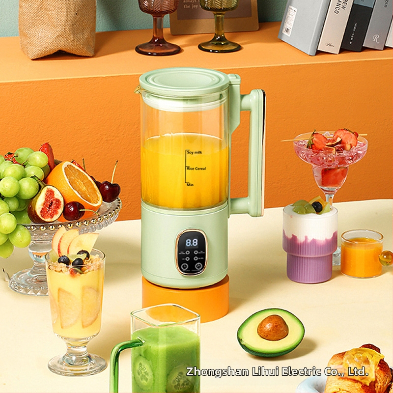 Машина за соево мляко – пълна автоматичност, без филтър и без варене; стъклен корпус, 500 W, 220 V, 500–1000 мл, авточистване, поддържане на топлина, тъч управление