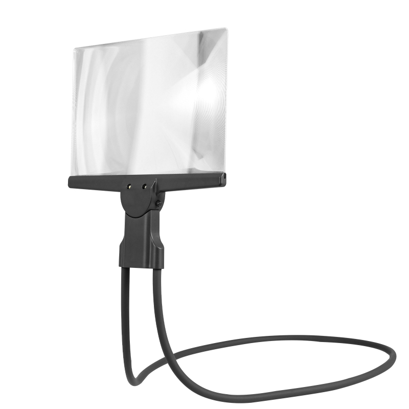 Lasīšanas lupu kakla karāšanai vecākiem ar HD LED gaismu, pilnas lapas lupas izmērs, 3 vienā: kaklā/rokā/uz galda
