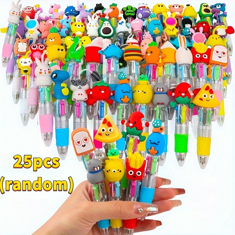 Химикалка с четири цвята и мотиви плодове, закуски и зеленчуци — марка Other; артикул jd601100965599923; IP разрешено: Не; подарък: Не