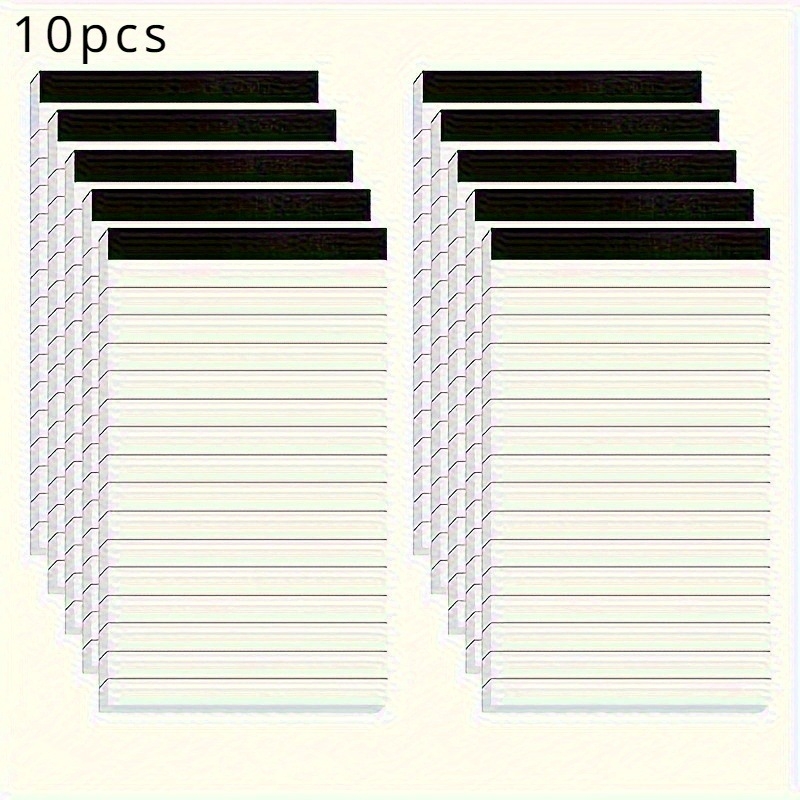 A9816 līmētās piezīmes, viegli organizējošas lapas ar horizontālām līnijām, 10 gab., pielāgojams