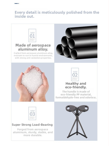 Băț de drumeție cu șezut - Multifuncțional, pentru exterior, ușor; Material: PP ecologic + aluminiu + pernă PU; Greutate: 920 g; Model: Generația a Treia; Brand: HST