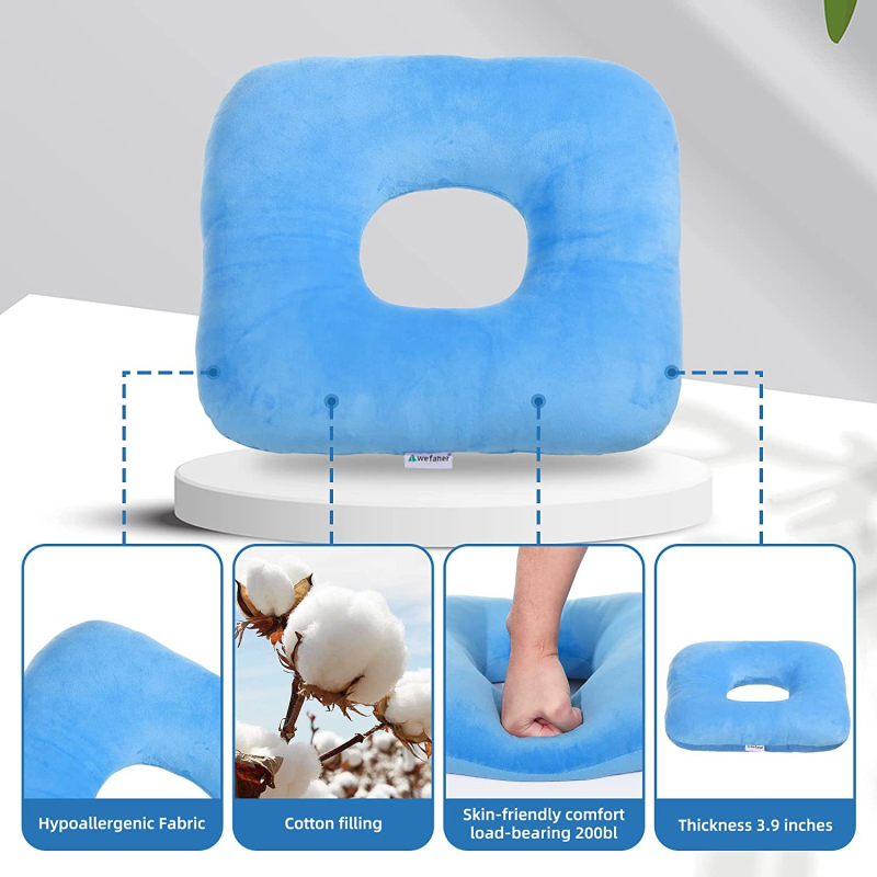 Irodai ülőpárna, megvastagított ülőpárna irodába, farokcsonti fájdalom enyhítésére, plüss anyag, gyapot töltet, modern minimalista stílus, testre szabható