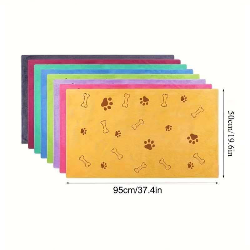 Prosop pentru câini — moale, absorbant, uscare rapidă; imprimeu cu labă; material: ceramică; categorie: alte produse de curățare și înfrumusețare.