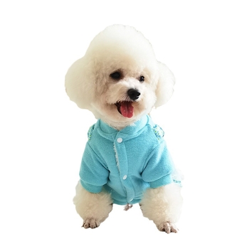 CQ833 χειμερινό φόρεμα για σκύλους με γέμισμα από βαμβάκι, φιόγκος, διπλού στρώματος quilted ύφασμα, χαλαρό στυλ