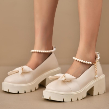 Mary Jane σανδάλια με μία λουρί – Άνω μέρος από δέρμα κορυφαίας ποιότητας, Χαμηλό κωνικό τακούνι