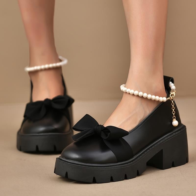 Mary Jane sandalai su vienu dirželiu – viršus iš top grain odos, žemas klinis