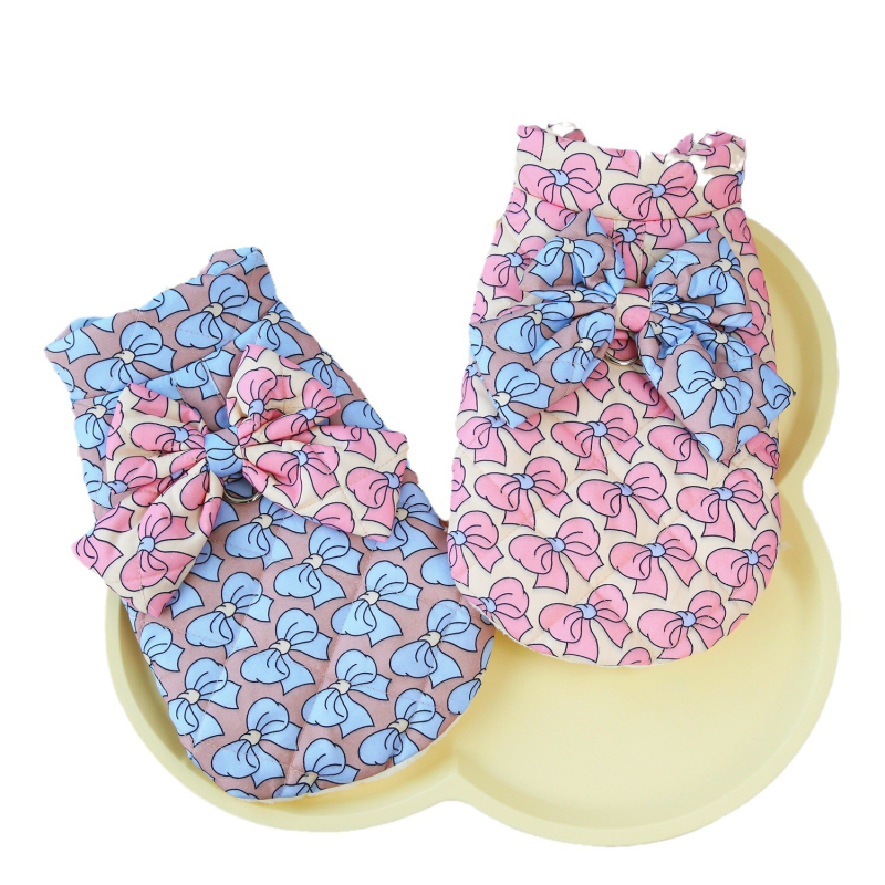 Îmbrăcăminte pentru animale de companie cu umplutură din bumbac – poliester cu căptușeală din bumbac, inel D, stil Princess Wind, brand JXANRY, pentru câini și pisici mici